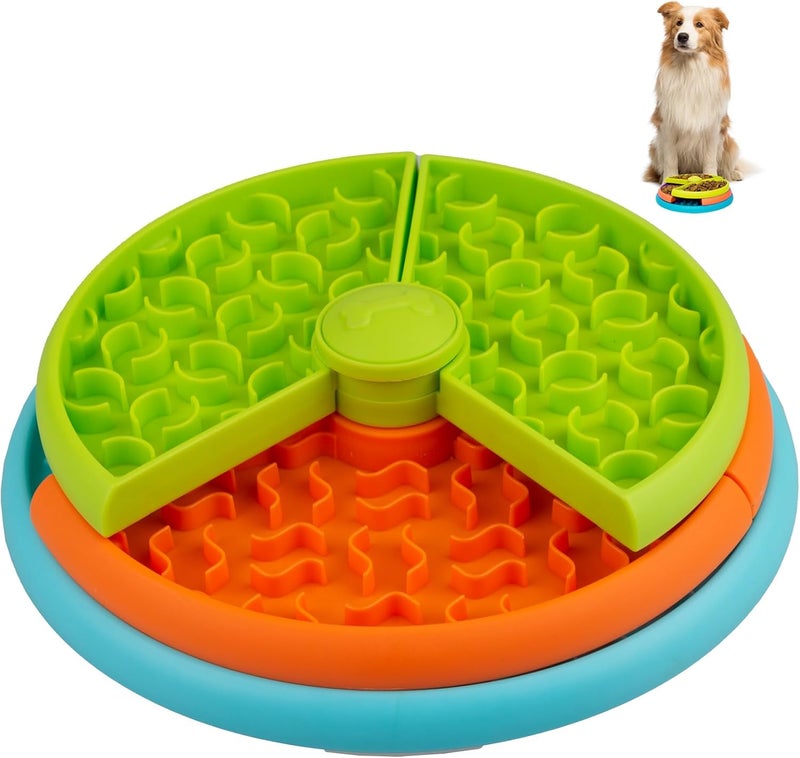 ATDOALL Slow Feeder Dog Bowl 3 Levels, Reduces Boredom and Anxiety, Non-Slip Interactive Puzzle Feeder, Suitable for Small/Medium/Larger Dogs - Image 1